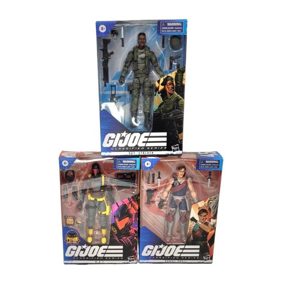 G.I. Joe Classified Series SGT. Stalker, B.A.T. &  Xamot Paoli Figure Bundle - Picture 1 of 6